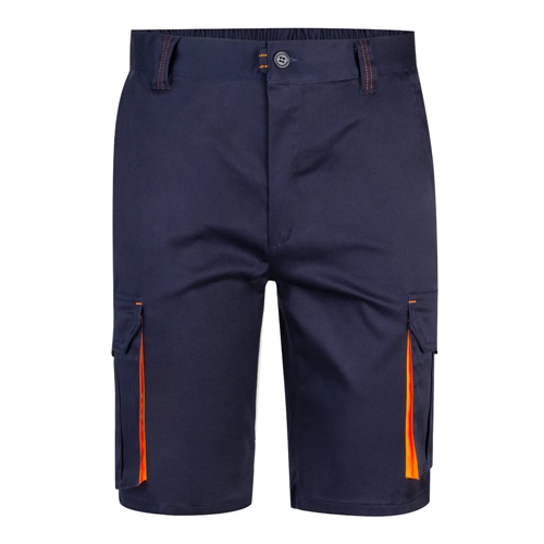 VL HEMERA. Bermudas stretch bicolor multibolsos (240g/m²), em algodão (46%), EME (38%) e poliéster (16%)