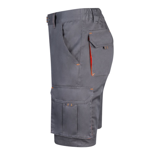 VL HEMERA. Bermudas stretch bicolor multibolsos (240g/m²), em algodão (46%), EME (38%) e poliéster (16%)