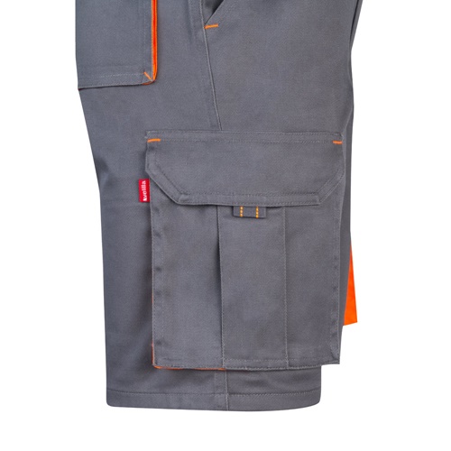 VL HEMERA. Bermudas stretch bicolor multibolsos (240g/m²), em algodão (46%), EME (38%) e poliéster (16%)