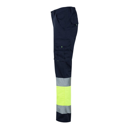 VL ZEUS LARGE. Calças stretch bicolor multibolsos (240g/m²), em algodão (46%), EME (38%) e poliéster (16%)