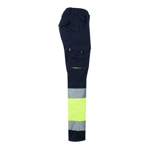 VL ZEUS LARGE. Calças stretch bicolor multibolsos (240g/m²), em algodão (46%), EME (38%) e poliéster (16%)