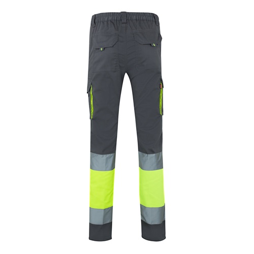 VL ZEUS LARGE. Calças stretch bicolor multibolsos (240g/m²), em algodão (46%), EME (38%) e poliéster (16%)