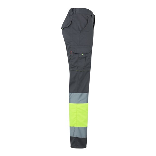 VL ZEUS LARGE. Calças stretch bicolor multibolsos (240g/m²), em algodão (46%), EME (38%) e poliéster (16%)