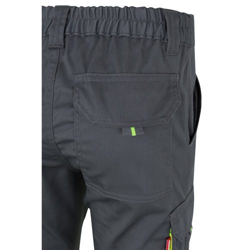 VL ZEUS LARGE. Calças stretch bicolor multibolsos (240g/m²), em algodão (46%), EME (38%) e poliéster (16%)