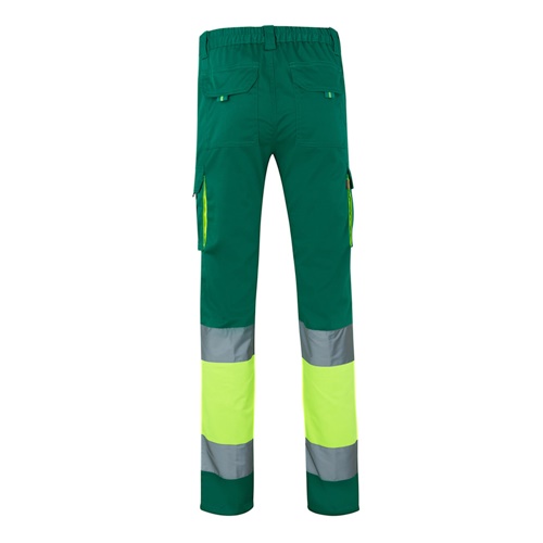 VL ZEUS LARGE. Calças stretch bicolor multibolsos (240g/m²), em algodão (46%), EME (38%) e poliéster (16%)