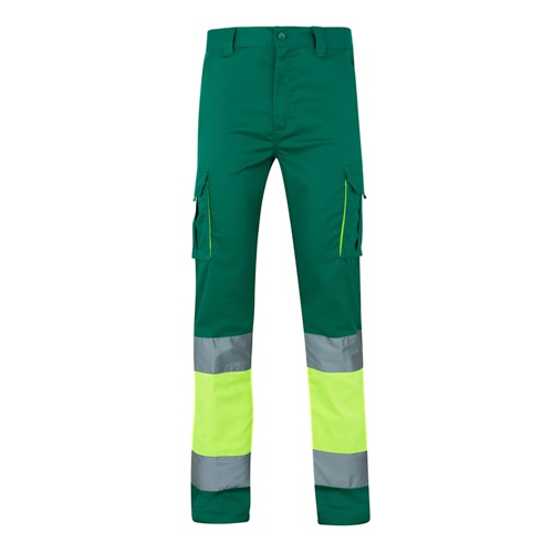 VL ZEUS LARGE. Calças stretch bicolor multibolsos (240g/m²), em algodão (46%), EME (38%) e poliéster (16%)