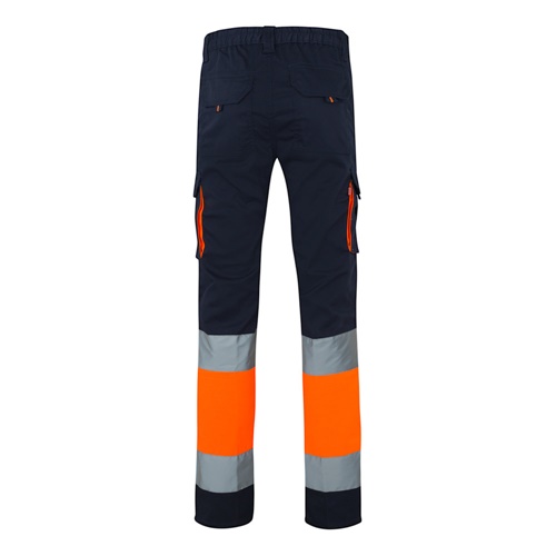 VL ZEUS LARGE. Calças stretch bicolor multibolsos (240g/m²), em algodão (46%), EME (38%) e poliéster (16%)