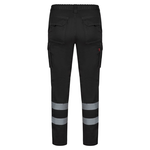 VL DIONYSUS. Calças stretch multibolsos (240g/m²), em algodão (46%), EME (38%) e poliéster (16%)