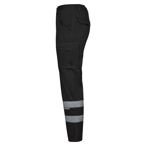 VL DIONYSUS. Calças stretch multibolsos (240g/m²), em algodão (46%), EME (38%) e poliéster (16%)