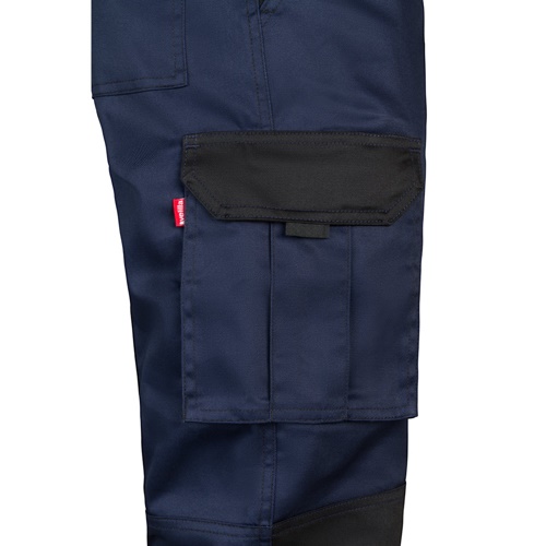 VL NJORD. Calças bicolor em sarja multibolsos (240 g/m²), em algodão (35%) e poliéster (65%)