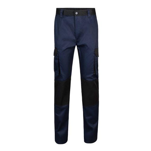 VL NJORD. Calças bicolor em sarja multibolsos (240 g/m²), em algodão (35%) e poliéster (65%)