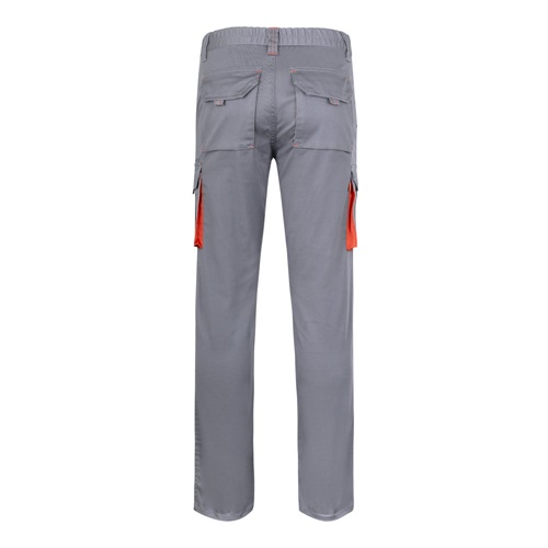 VL FIDES. Calças stretch bicolor multibolsos (240g/m²), em algodão (46%), EME (38%) e poliéster (16%)