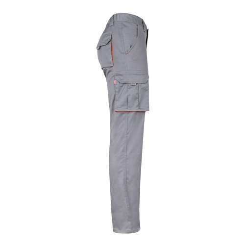 VL FIDES. Calças stretch bicolor multibolsos (240g/m²), em algodão (46%), EME (38%) e poliéster (16%)