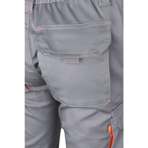 VL FIDES. Calças stretch bicolor multibolsos (240g/m²), em algodão (46%), EME (38%) e poliéster (16%)
