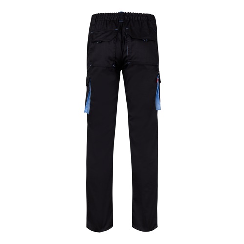 VL FIDES. Calças stretch bicolor multibolsos (240g/m²), em algodão (46%), EME (38%) e poliéster (16%)