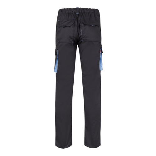 VL FIDES. Calças stretch bicolor multibolsos (240g/m²), em algodão (46%), EME (38%) e poliéster (16%)