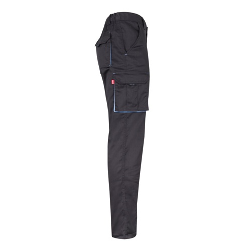 VL FIDES. Calças stretch bicolor multibolsos (240g/m²), em algodão (46%), EME (38%) e poliéster (16%)
