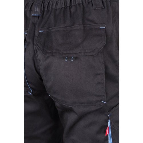VL FIDES. Calças stretch bicolor multibolsos (240g/m²), em algodão (46%), EME (38%) e poliéster (16%)