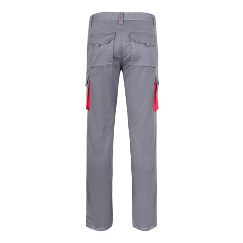 VL FIDES. Calças stretch bicolor multibolsos (240g/m²), em algodão (46%), EME (38%) e poliéster (16%)