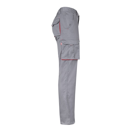VL FIDES. Calças stretch bicolor multibolsos (240g/m²), em algodão (46%), EME (38%) e poliéster (16%)