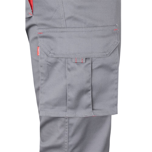 VL FIDES. Calças stretch bicolor multibolsos (240g/m²), em algodão (46%), EME (38%) e poliéster (16%)