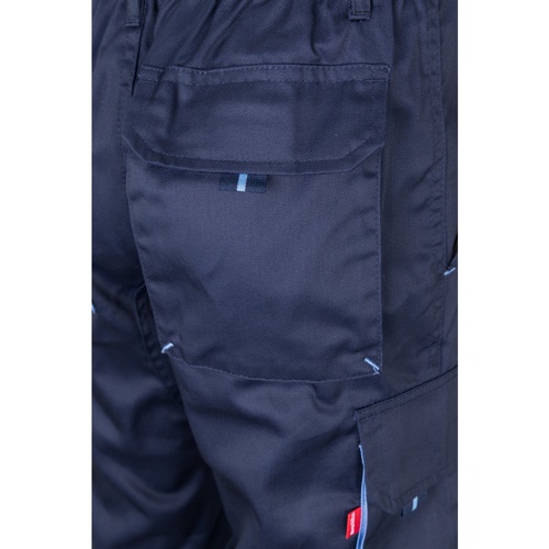 VL FIDES. Calças stretch bicolor multibolsos (240g/m²), em algodão (46%), EME (38%) e poliéster (16%)