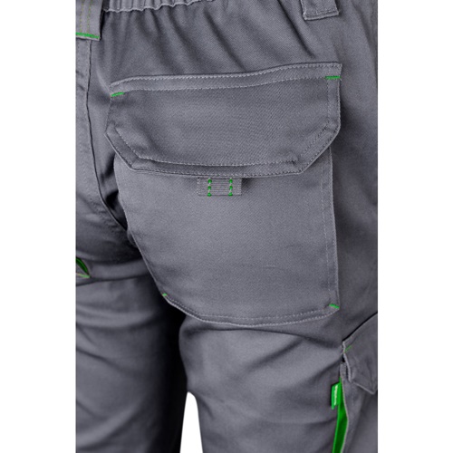 VL FIDES. Calças stretch bicolor multibolsos (240g/m²), em algodão (46%), EME (38%) e poliéster (16%)