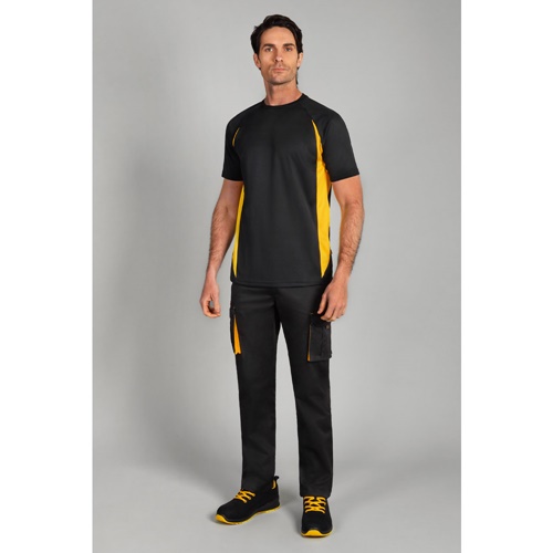 VL SLAYER. T-shirt técnica bicolor bird-eye (160g/m²), em poliéster (100%)