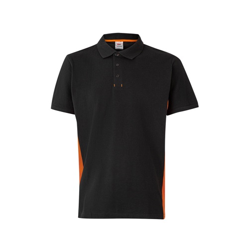 VL SUPAY. Polo piqué bicolor (180g/m²) manga curta, em algodão (60%) e poliéster (40%)