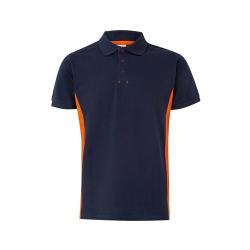 VL SUPAY. Polo piqué bicolor (180g/m²) manga curta, em algodão (60%) e poliéster (40%)