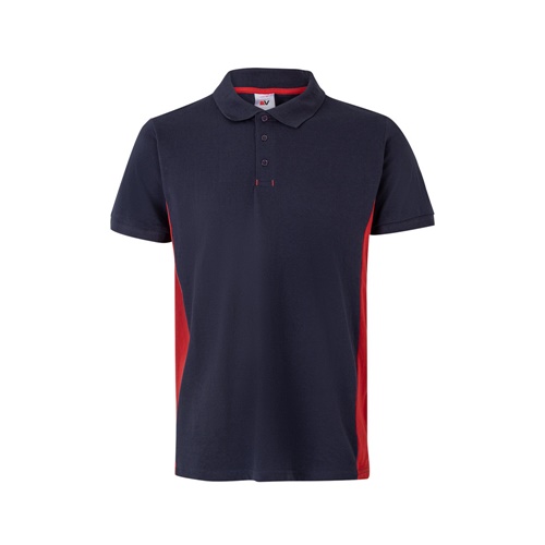 VL SUPAY. Polo piqué bicolor (180g/m²) manga curta, em algodão (60%) e poliéster (40%)