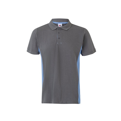 VL SUPAY. Polo piqué bicolor (180g/m²) manga curta, em algodão (60%) e poliéster (40%)