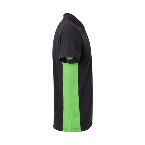 VL SUPAY. Polo piqué bicolor (180g/m²) manga curta, em algodão (60%) e poliéster (40%)