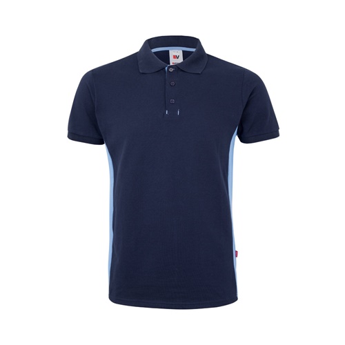 VL SUPAY. Polo piqué bicolor (180g/m²) manga curta, em algodão (60%) e poliéster (40%)