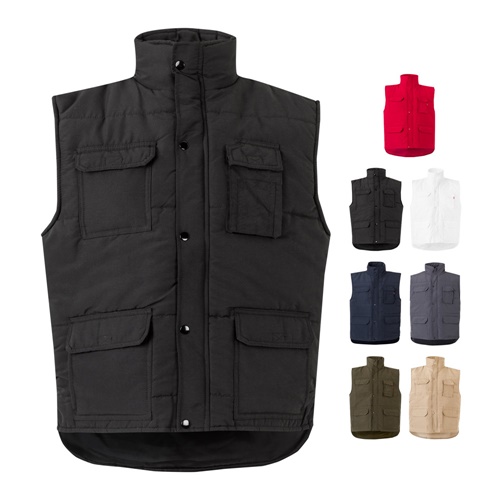 VL MEFITIS. Colete acolchoado multibolsos (220g/m²), em poliéster (100%)