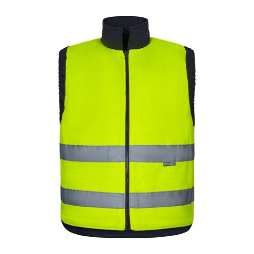 VL DIANA. Colete acolchoado (220g/m²), reversível e multibolsos, em poliéster (100%), com fecho de correr e puxador reversível