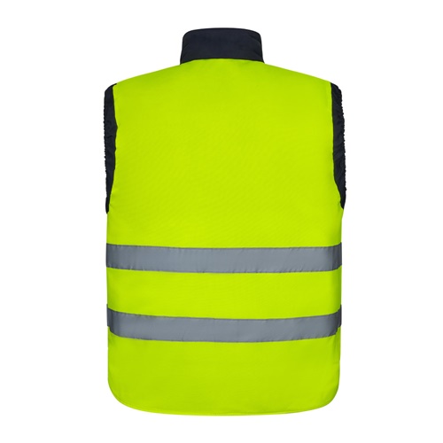 VL DIANA. Colete acolchoado (220g/m²), reversível e multibolsos, em poliéster (100%), com fecho de correr e puxador reversível