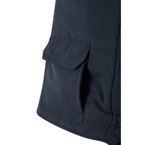 VL DIANA. Colete acolchoado (220g/m²), reversível e multibolsos, em poliéster (100%), com fecho de correr e puxador reversível