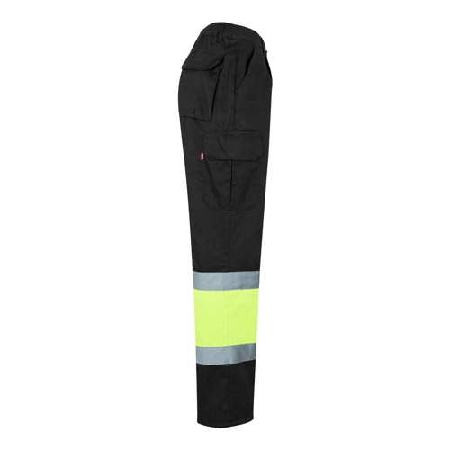 VL ATHENA. Calças bicolor em sarja (210g/m²), forradas, multibolsos, em algodão (20%) e poliéster (80%)
