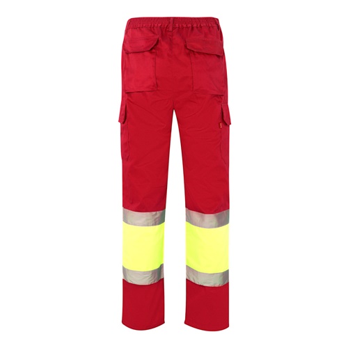 VL ATHENA. Calças bicolor em sarja (210g/m²), forradas, multibolsos, em algodão (20%) e poliéster (80%)