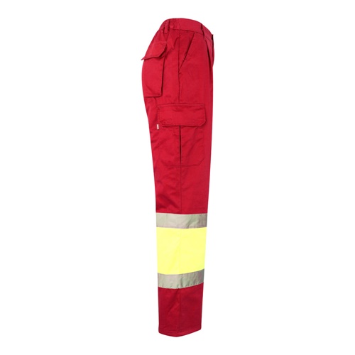 VL ATHENA. Calças bicolor em sarja (210g/m²), forradas, multibolsos, em algodão (20%) e poliéster (80%)