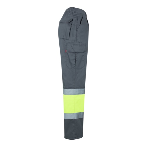VL ATHENA. Calças bicolor em sarja (210g/m²), forradas, multibolsos, em algodão (20%) e poliéster (80%)