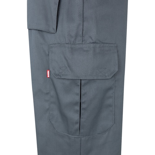 VL ATHENA. Calças bicolor em sarja (210g/m²), forradas, multibolsos, em algodão (20%) e poliéster (80%)