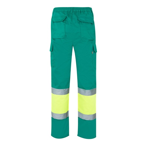 VL ATHENA. Calças bicolor em sarja (210g/m²), forradas, multibolsos, em algodão (20%) e poliéster (80%)