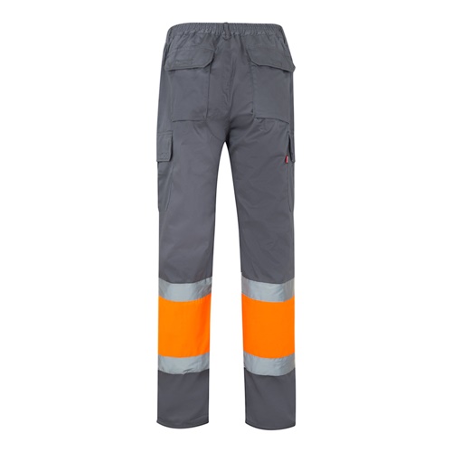 VL ATHENA. Calças bicolor em sarja (210g/m²), forradas, multibolsos, em algodão (20%) e poliéster (80%)