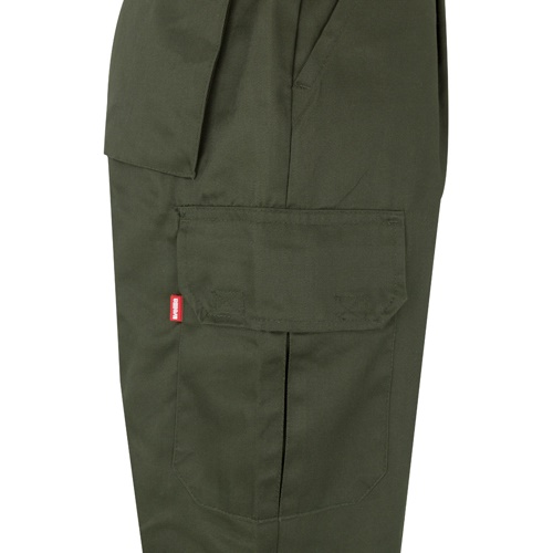 VL ATHENA. Calças bicolor em sarja (210g/m²), forradas, multibolsos, em algodão (20%) e poliéster (80%)