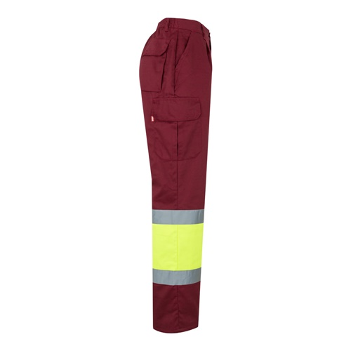 VL ATHENA. Calças bicolor em sarja (210g/m²), forradas, multibolsos, em algodão (20%) e poliéster (80%)