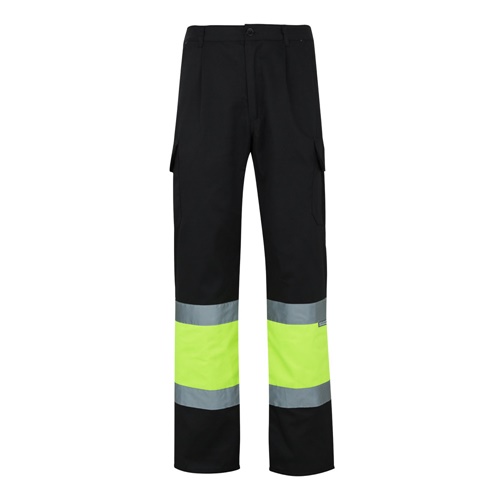 VL POSEIDON. Calças bicolor em sarja multibolsos (210g/m²), em algodão (20%) e poliéster (80%)