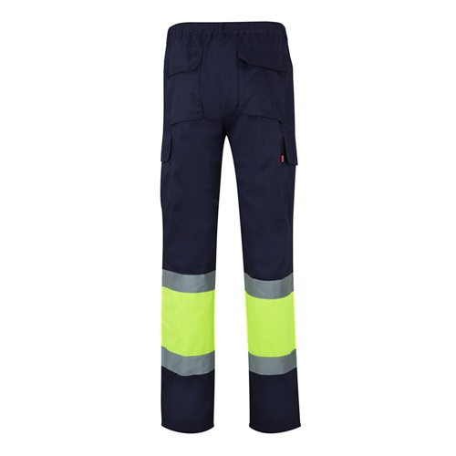 VL POSEIDON. Calças bicolor em sarja multibolsos (210g/m²), em algodão (20%) e poliéster (80%)