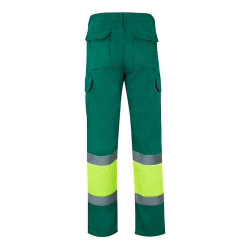VL POSEIDON. Calças bicolor em sarja multibolsos (210g/m²), em algodão (20%) e poliéster (80%)
